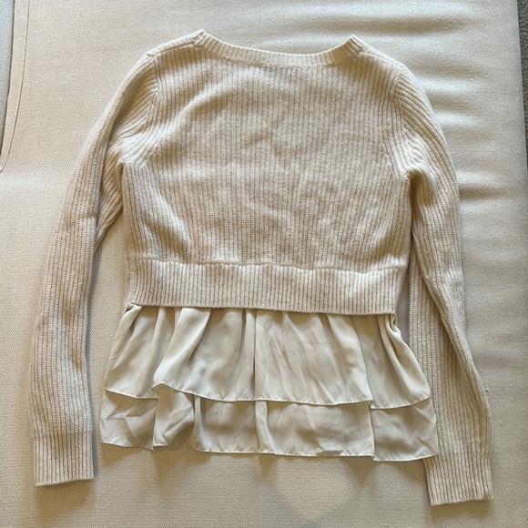 Light cream Club Monaco wool and angora sweater XS - Picture 3 of 4